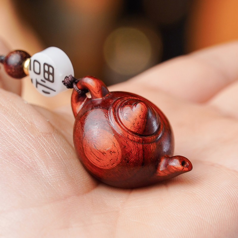 邱师傅竹木把把壶邱峰竹编手把胡小茶壶手机挂件吊坠钥匙扣手把件,家居饰品,木雕,淘宝优惠券,粉丝福利购,淘宝优惠卷