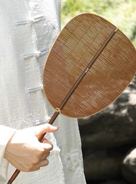 竹编扇子旗袍扇蒲扇竹丝青蓖扇