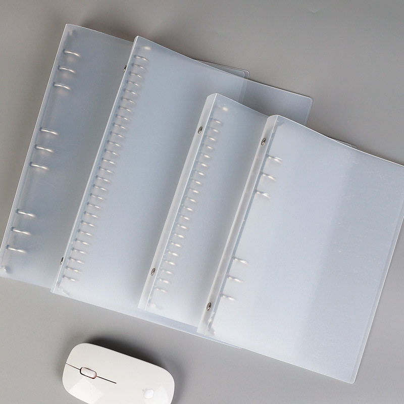 B59孔26孔磨砂斜纹活页文件夹A56孔20孔可拆卸外壳活页本手账