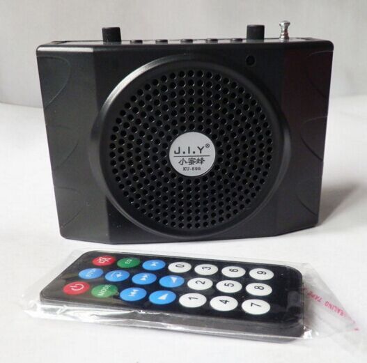 包邮小蜜蜂腰挂式扩音器USB/FM收音机 教师导游喊话器广场舞音响