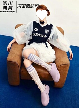 Adidas/阿迪达斯 三叶草女子 厨师厚底增高休闲穆勒凉拖鞋 IF6972