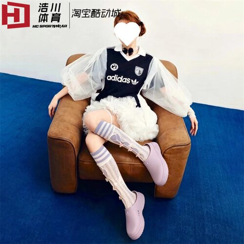 Adidas/阿迪达斯 三叶草女子 厨师厚底增高休闲穆勒凉拖鞋 IF6972