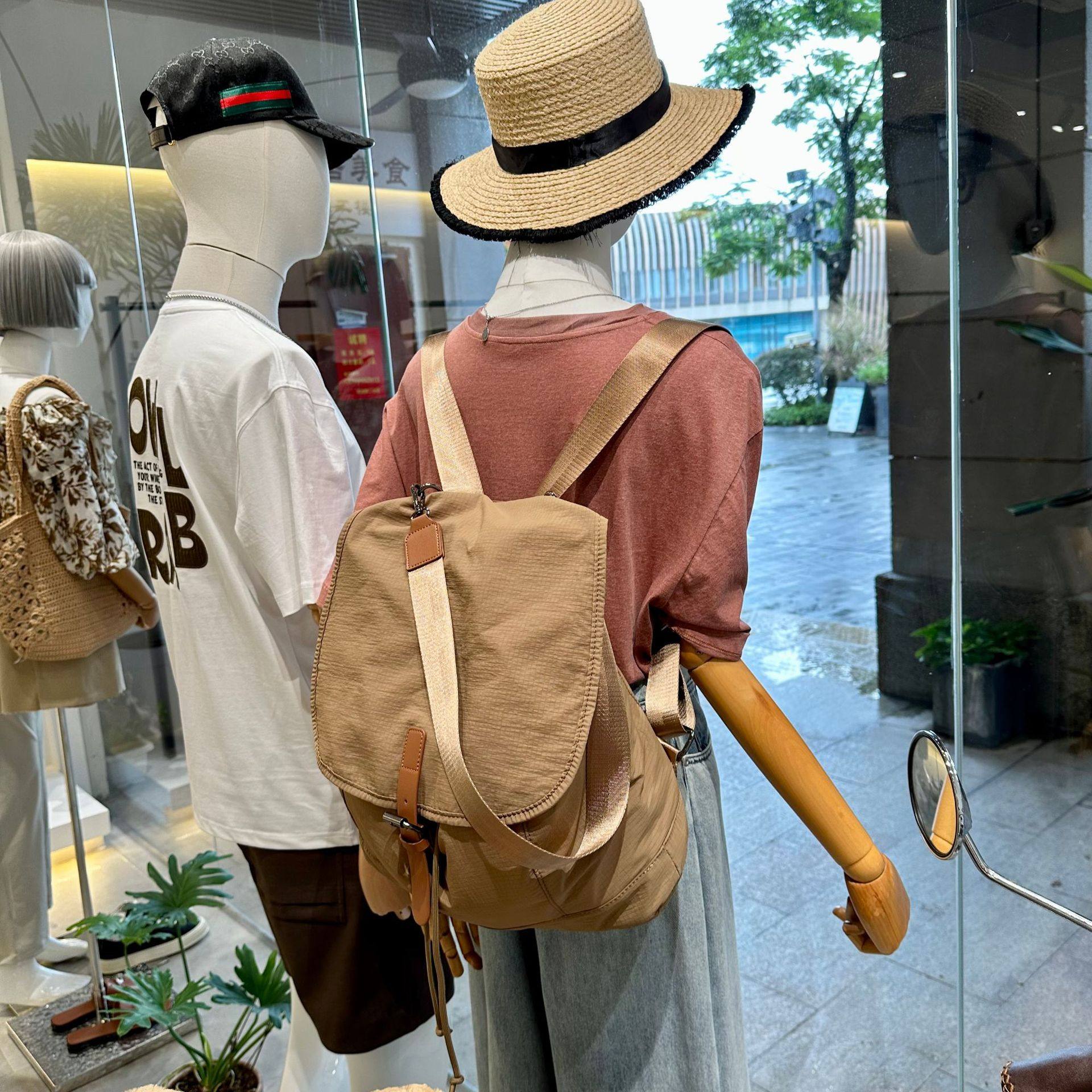 原创日系学院风双肩包女单肩包轻量短途旅游背包学生大容量书包包,箱包皮具/热销女包/男包,双肩背包,淘宝优惠券,粉丝福利购,淘宝优惠卷