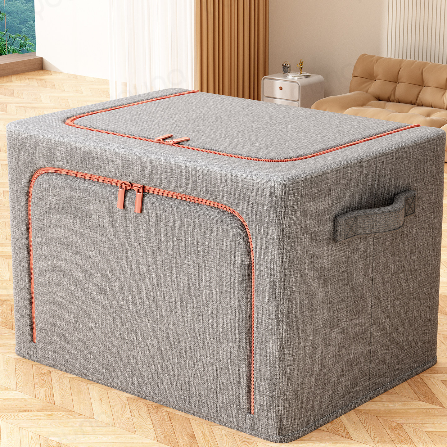 衣服收纳箱家用装衣物被子百纳箱布艺可视窗衣柜专用整理箱收纳筐,收纳整理,收纳箱,淘宝优惠券,粉丝福利购,淘宝优惠卷