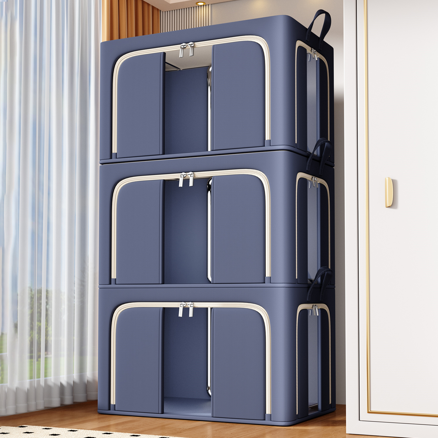 【不用买衣柜了！】牛津布收纳箱