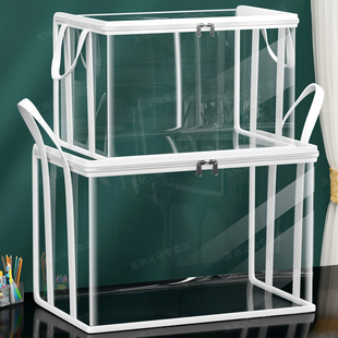 书本收纳箱学生教室用装书箱子桌面透明放书收纳袋旧书籍收纳神器