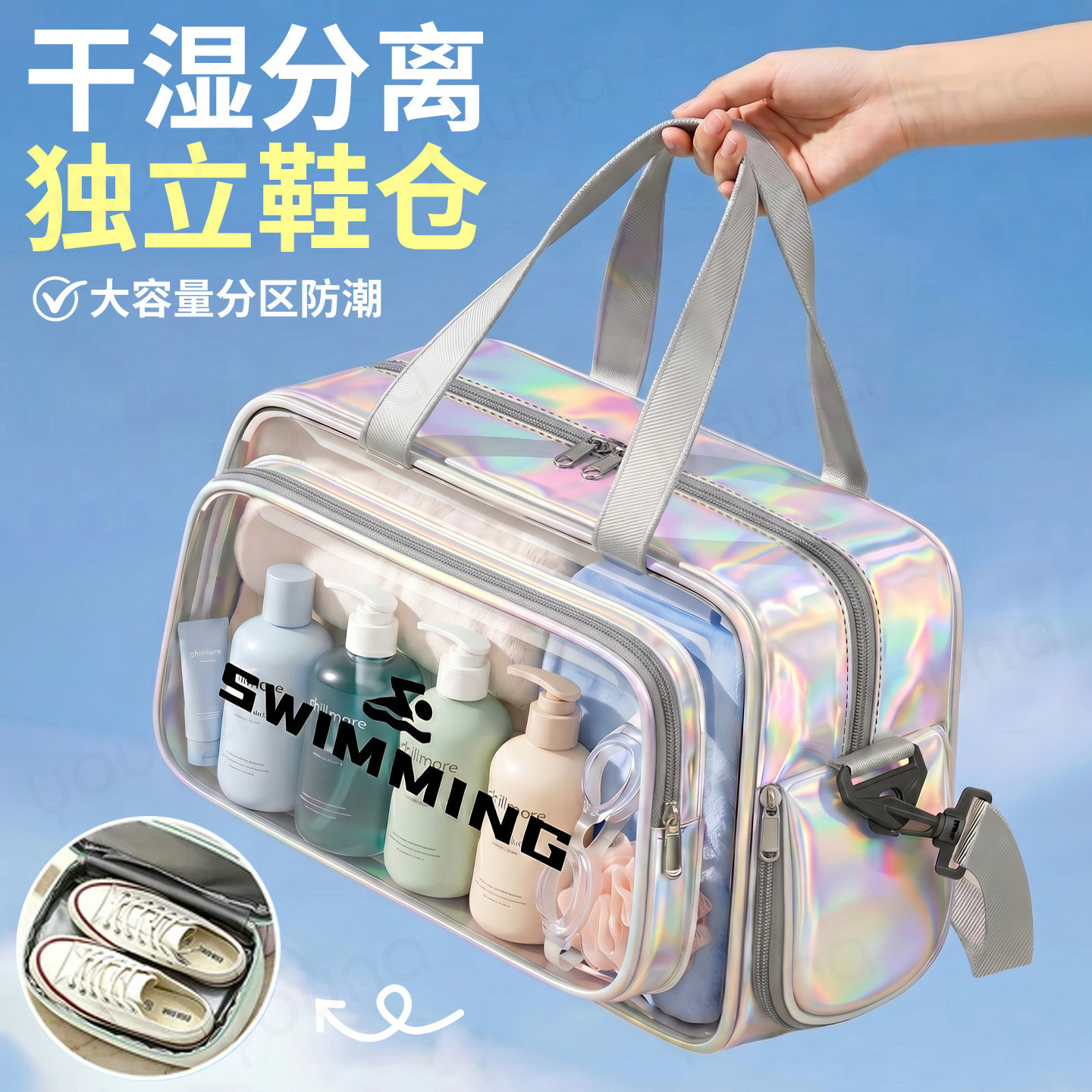 【买一次用10年】干湿分离洗漱包图片