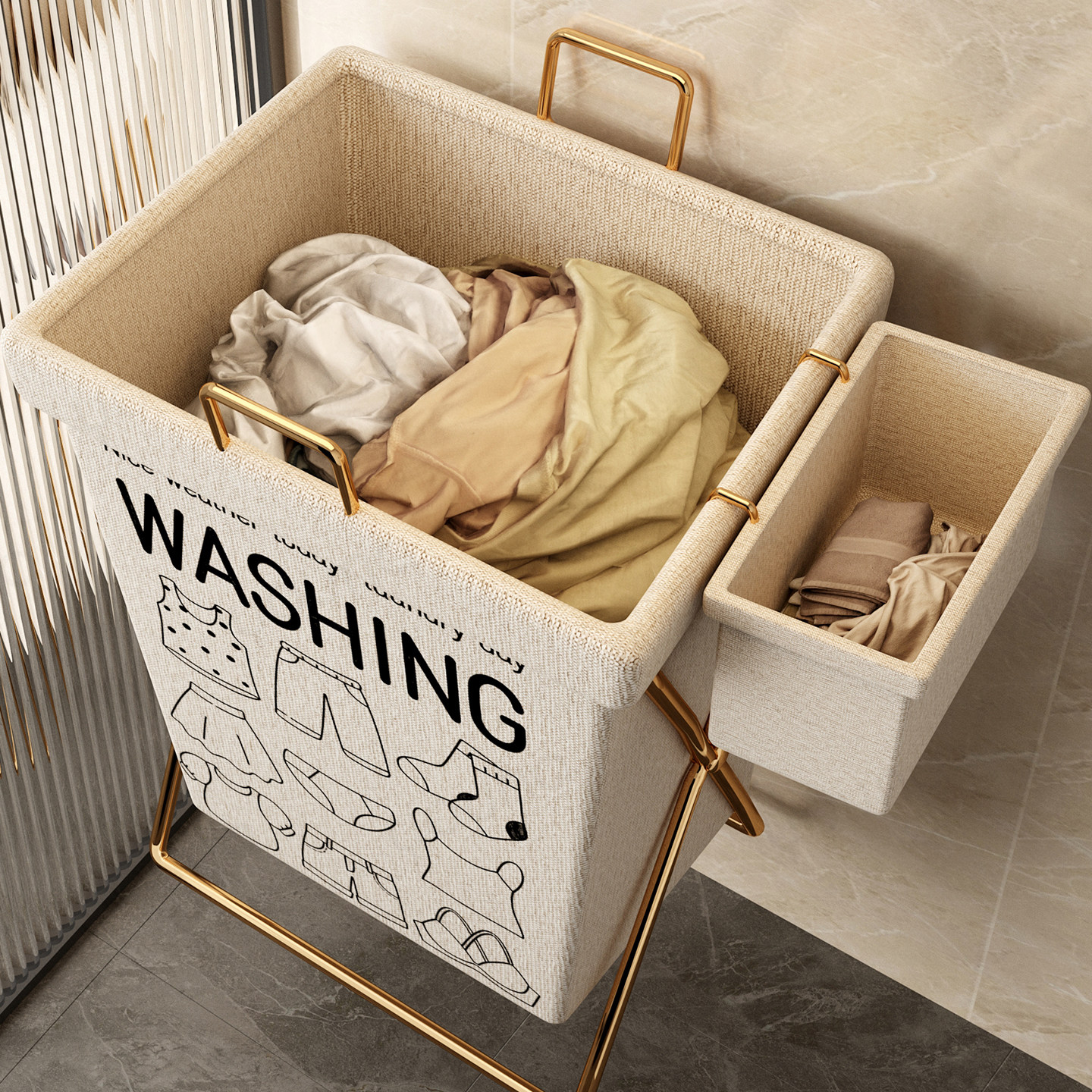 脏衣篓放脏衣服收纳筐家用卫生间浴室置物大号可折叠带盖脏衣篮桶,收纳整理,脏衣篮,淘宝优惠券,粉丝福利购,淘宝优惠卷