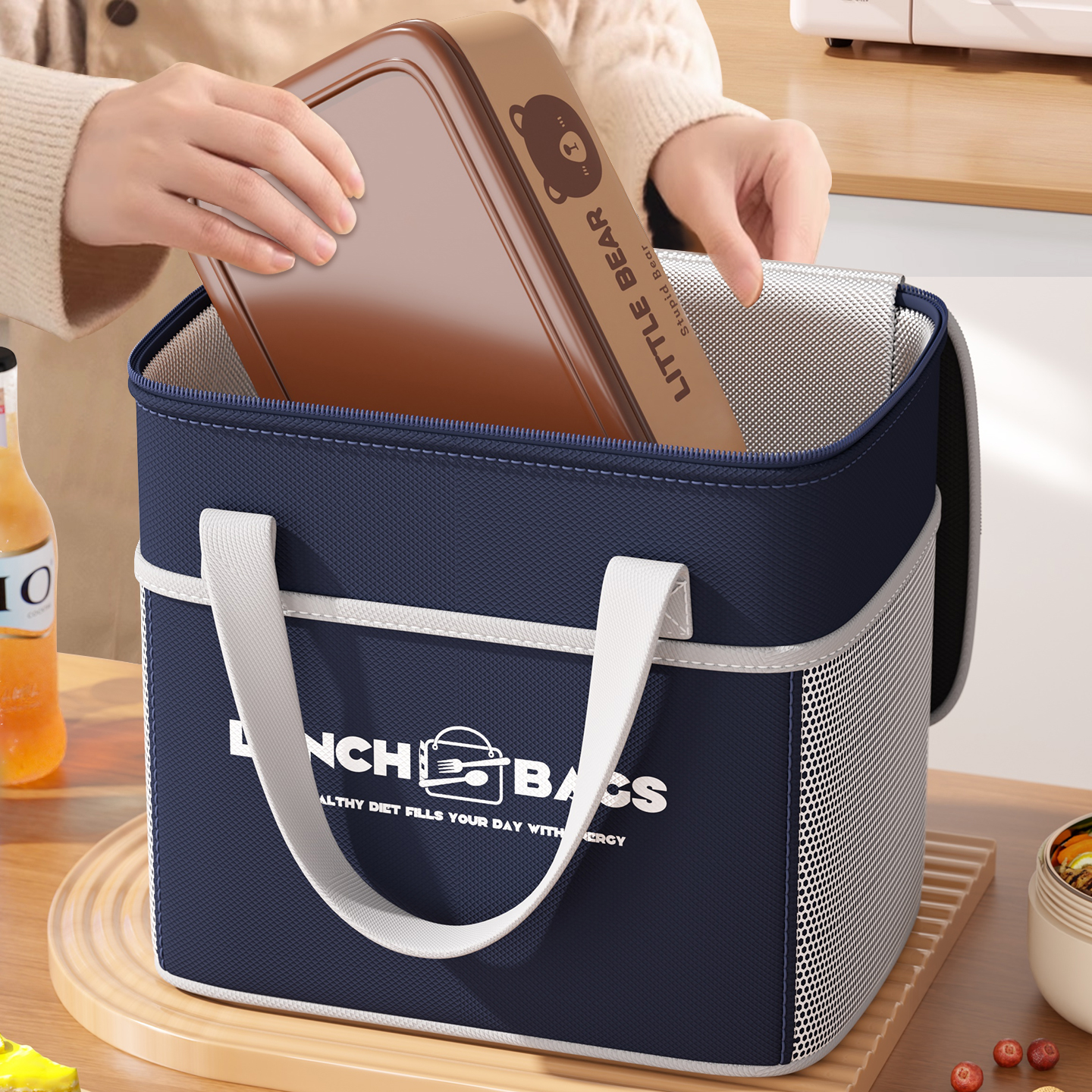 【第二天，还保温】保温饭盒袋