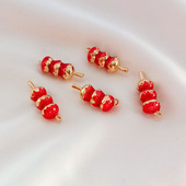 14K包金保色滴油冰糖葫芦手链吊坠锁骨项链挂坠diy饰品配饰