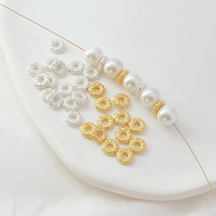 强保色14K包金祥云圆环隔片隔珠手工DIY串珠手链饰品配件材料