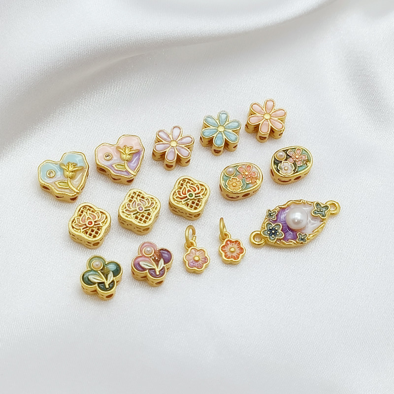 强保色沙金烧蓝樱花小滴溜