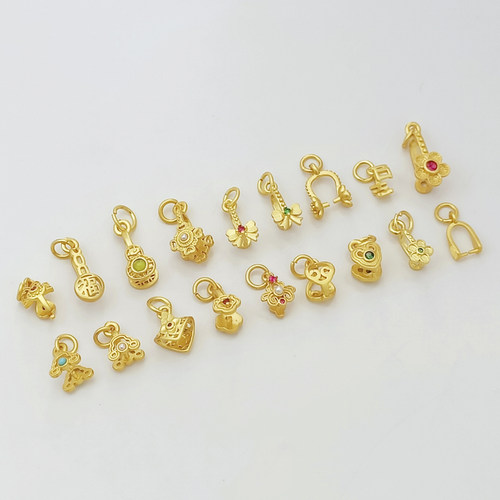 蝴蝶结如意手工樱花平安扣18K