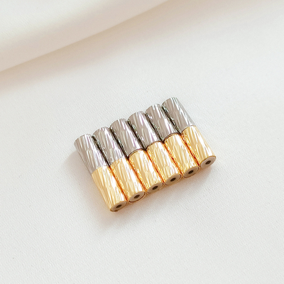 14K包金花纹强磁吸小直管批花管