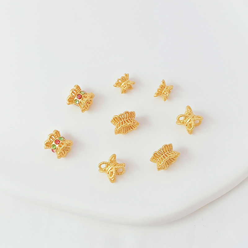 保色镂空蕾丝双面花托顶托珠隔片