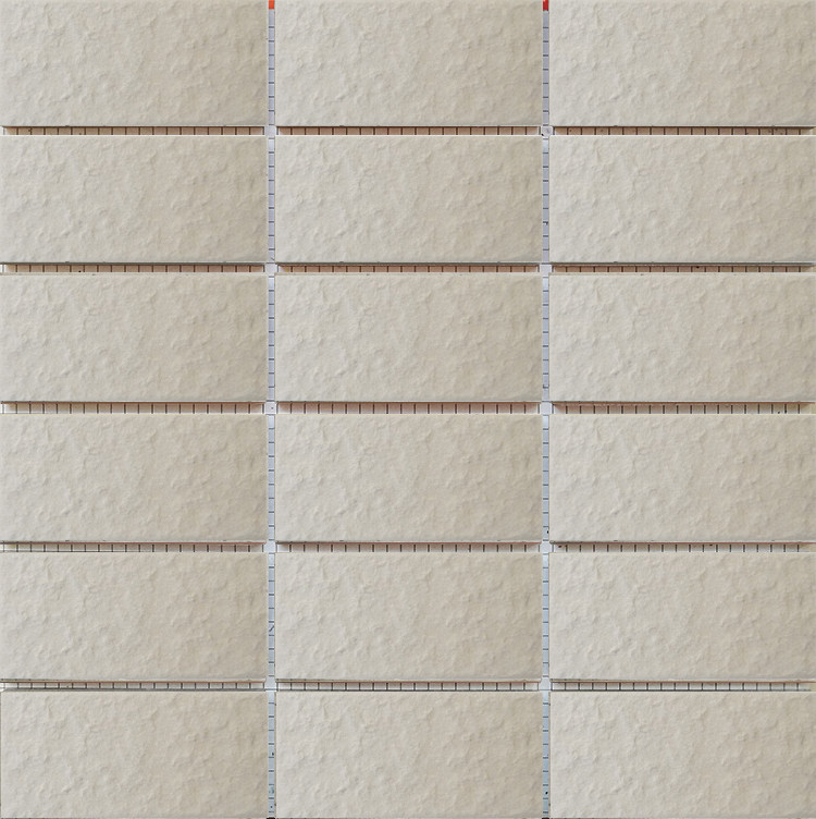 深圳南山泛海拉菲花园外墙砖45×95mm杏色外墙瓷砖通体麻面纸皮砖