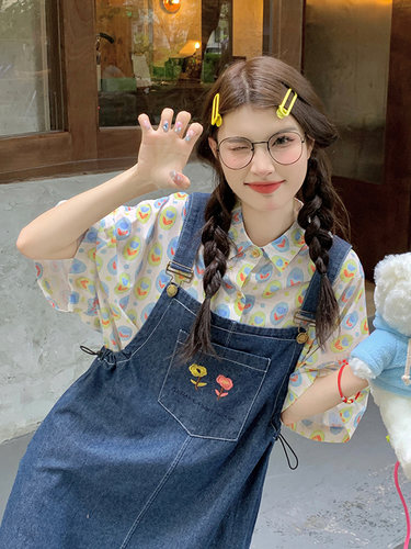 多巴胺穿搭宽松遮肉显瘦两件套夏