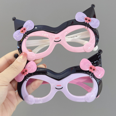 儿童眼镜女童卡通库洛米眼镜框宝宝可爱拍照装饰眼镜架无镜片女孩