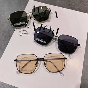 儿童时尚眼镜男女童个性金丝框字母墨镜潮宝宝街拍模特走秀太阳镜