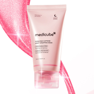 美蒂秋芙medicube三文鱼PDRN 粉色咖啡因撕拉面膜75ml 弹润肌肤