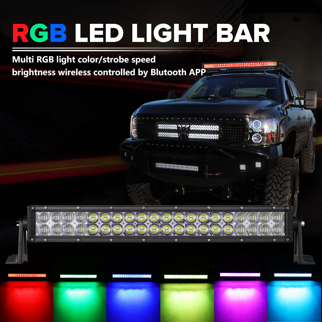 汽车改装射灯5D带透镜RGB红绿蓝白光长条车顶灯爆闪雾灯led前杠灯,汽车零部件/养护/美容/维保,LED射灯,淘宝优惠券,粉丝福利购,淘宝优惠卷