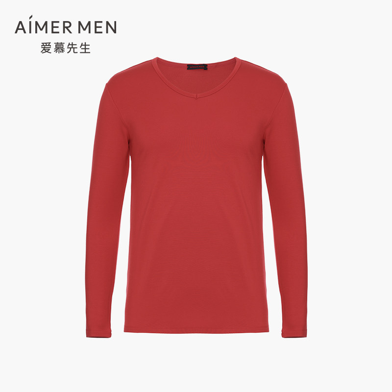 Aimer Men爱慕先生20AW暖意竹绒2.0V领上衣NS72D891