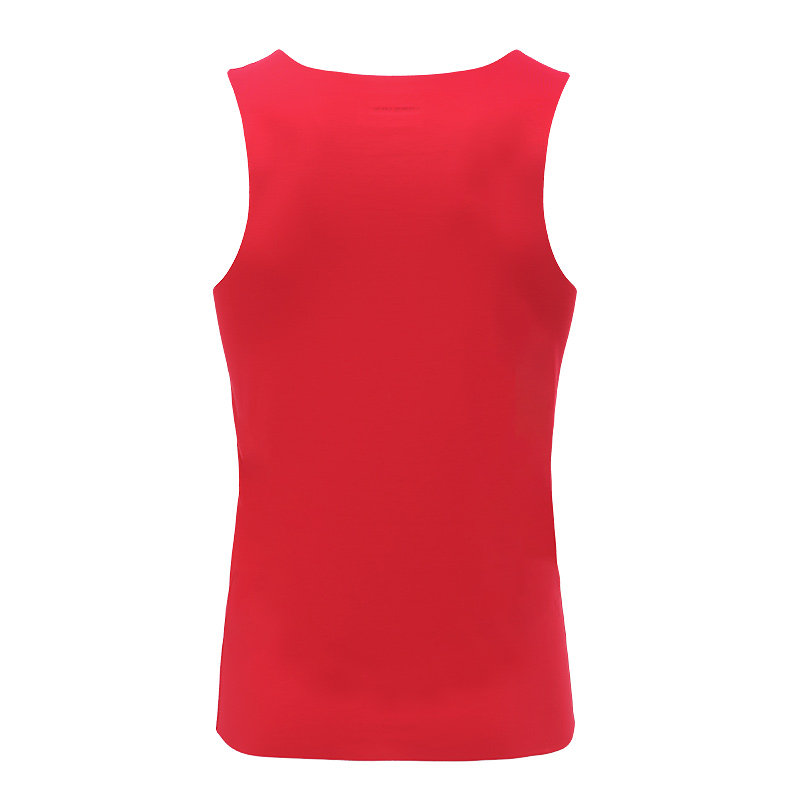 MR.ADMIRATION 브랜드 레드 모달 얇고 무봉제 라운드 넥 남성 띠 레드 조끼 NS11A671