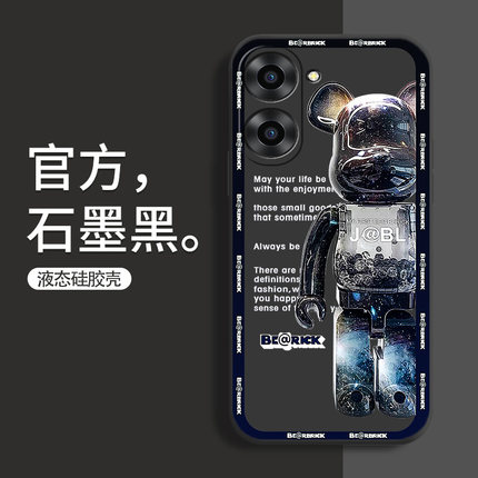 Realme V30手机壳OPPO暴力熊卡通realme真我V30T液态硅胶软壳V25个性防摔V20镜头全包保护套男女新款外壳超薄