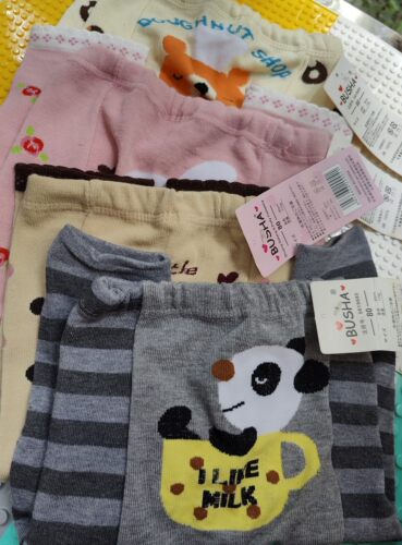 日单出口可爱卡通纯棉公仔面包裤男女童幼儿打底裤尿片袜大屁屁裤
