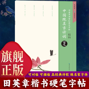 成人学生钢笔书法字帖技法楷书练字帖 中国绝美古诗词 田英章田雪松硬笔字帖：夏 书法基础临摹法帖练习读写字帖书籍 旗舰正版