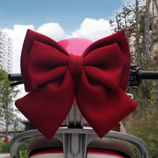 电动车蝴蝶结装 饰小配件可爱电瓶车贴纸雅迪台铃爱玛摩托必备神器