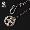 manual Golden Jin Tang cross 925 Sterling Silver jewelry chain Necklace