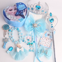 Детская волшебная палочка для принцессы, коробка для хранения, ожерелье и браслет, кольцо, серьги, аксессуар