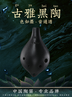tng陶笛6孔初学六孔陶笛乐器6孔专业6孔陶笛儿童乐器初学者黑陶