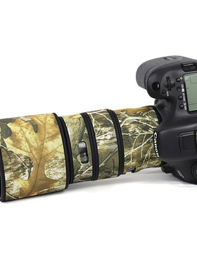 适用于隹能EF100mmF2.8L新百微IS USM微距镜头迷彩炮衣保护套