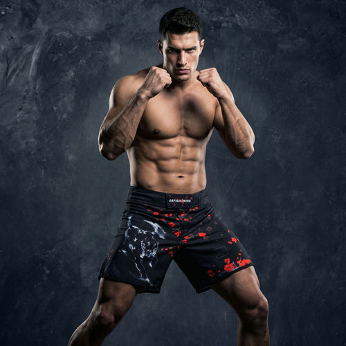 MMA拳击训练速干耐磨五分短裤夏