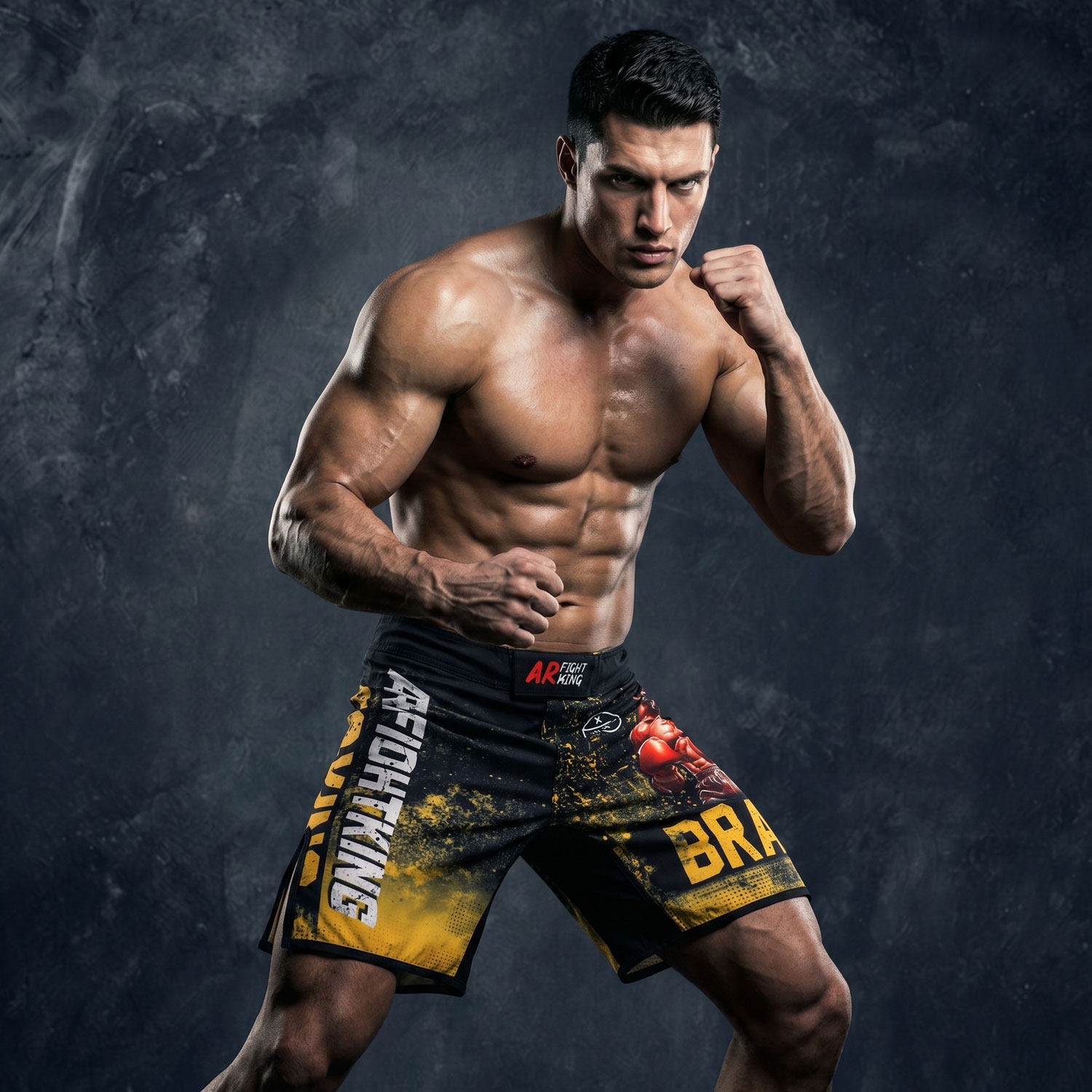 综合格斗搏击运动训练MMA比赛耐磨短裤UFC柔术男女泰拳击踢拳速干