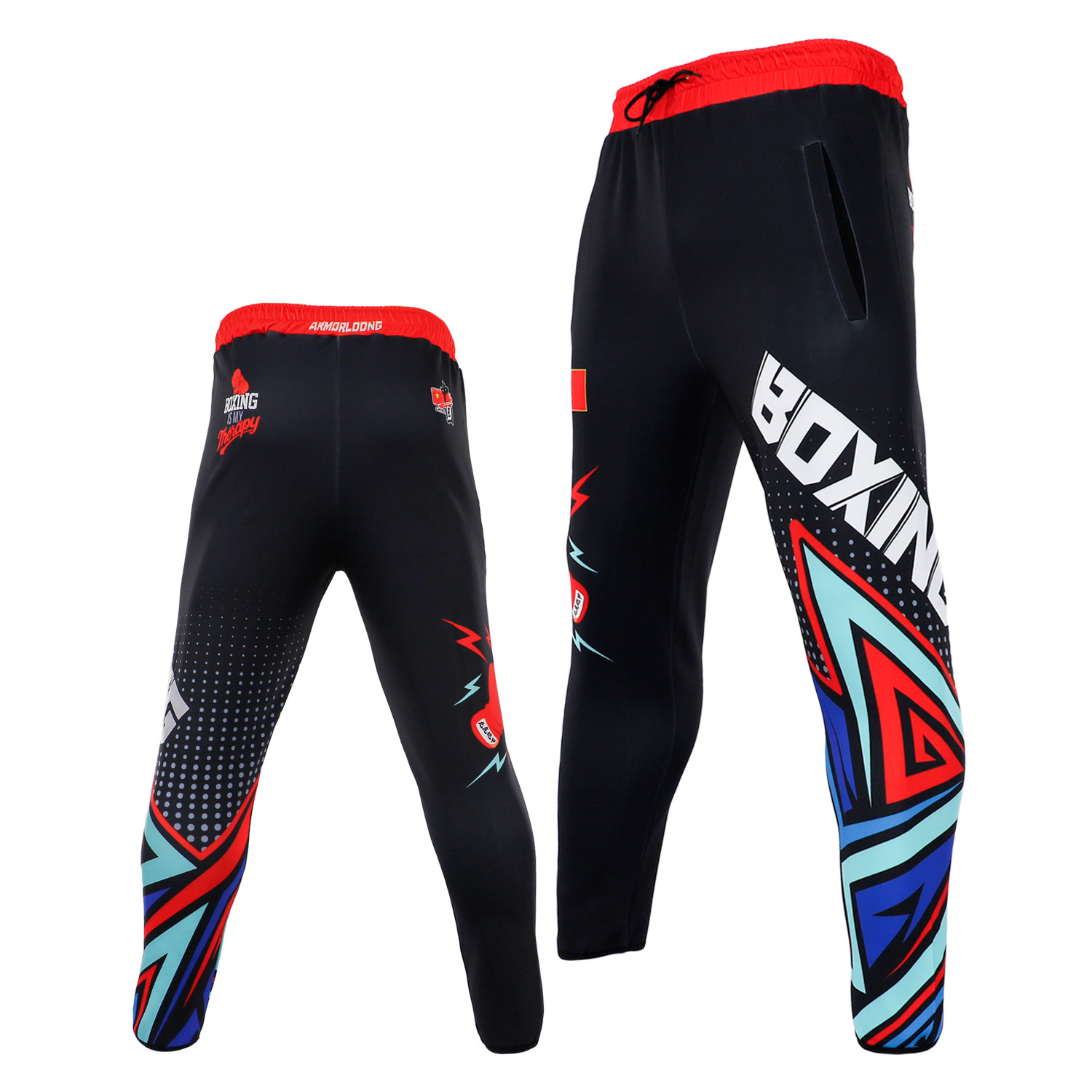 龙虎铠甲格斗散打拳击跑步卫裤