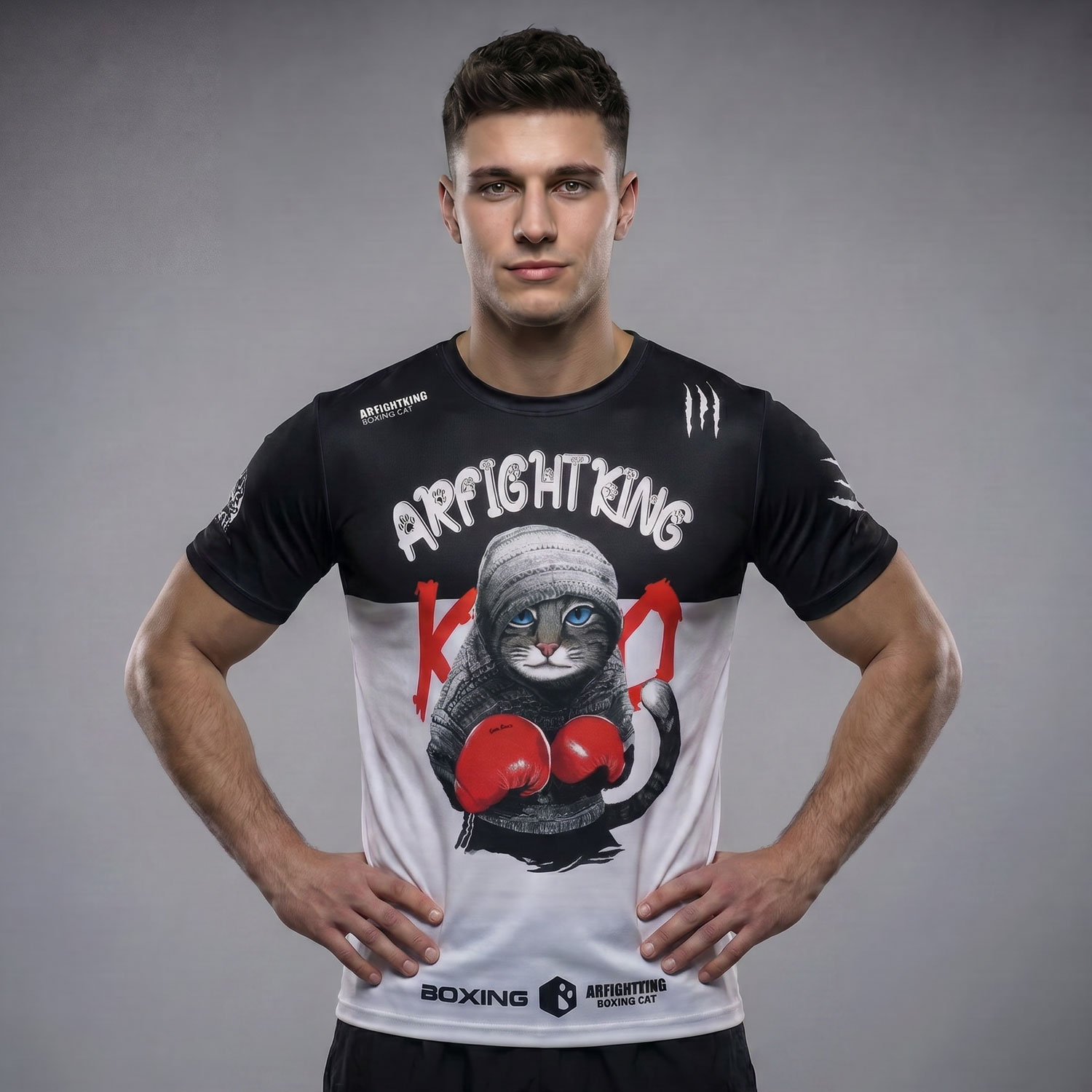 MMA拳击服格斗速干UFC运动T恤男搏击训练武林风泰拳儿童健身定制