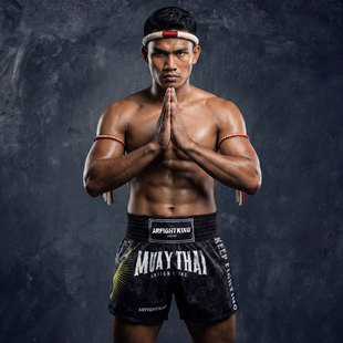 MMA泰拳击搏击格斗运动训练短裤男女UFC比赛弹力速干泰国风健身夏