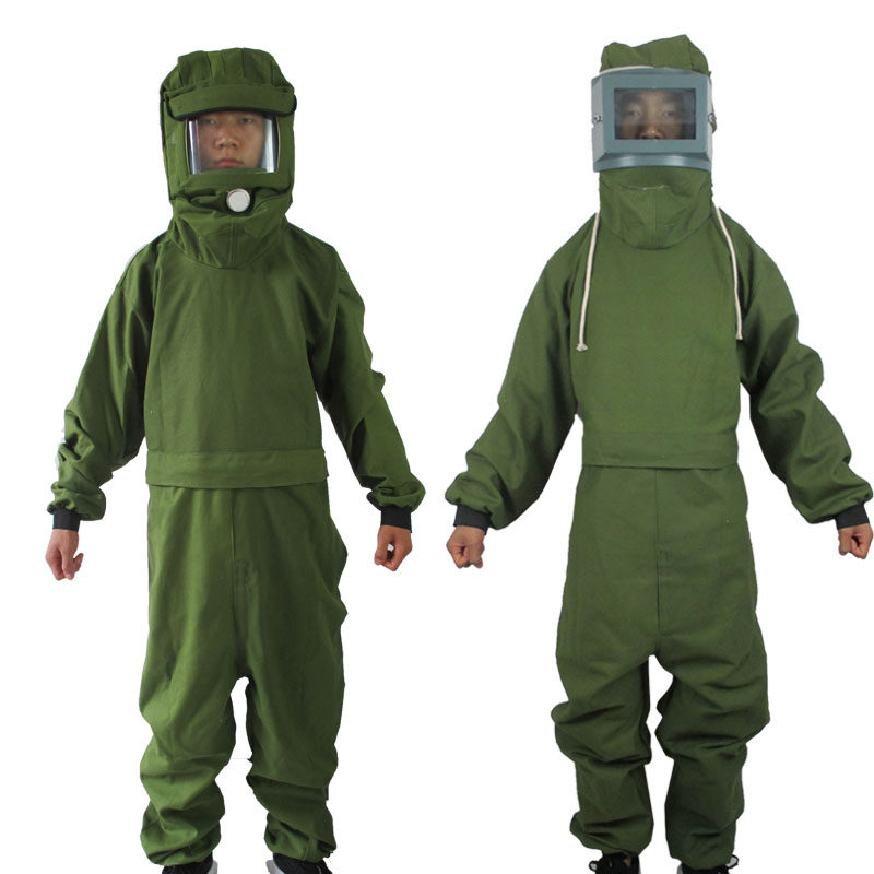 加厚全身喷砂服打沙衣帆布油漆分连体冲砂喷专用防护服工作服