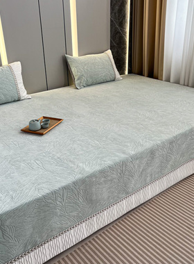 高端轻奢简约雪尼尔大炕盖3米到4米定做防滑榻榻米垫床盖四季通用