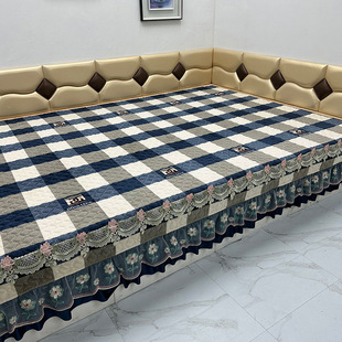 炕套罩炕单铺盖床盖4米北欧四季毛绒大炕垫榻榻米垫子防滑一面裙