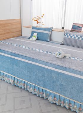 大炕床单防滑牛奶绒榻榻米床盖铺炕专用大尺寸炕毯农村火炕垫土炕