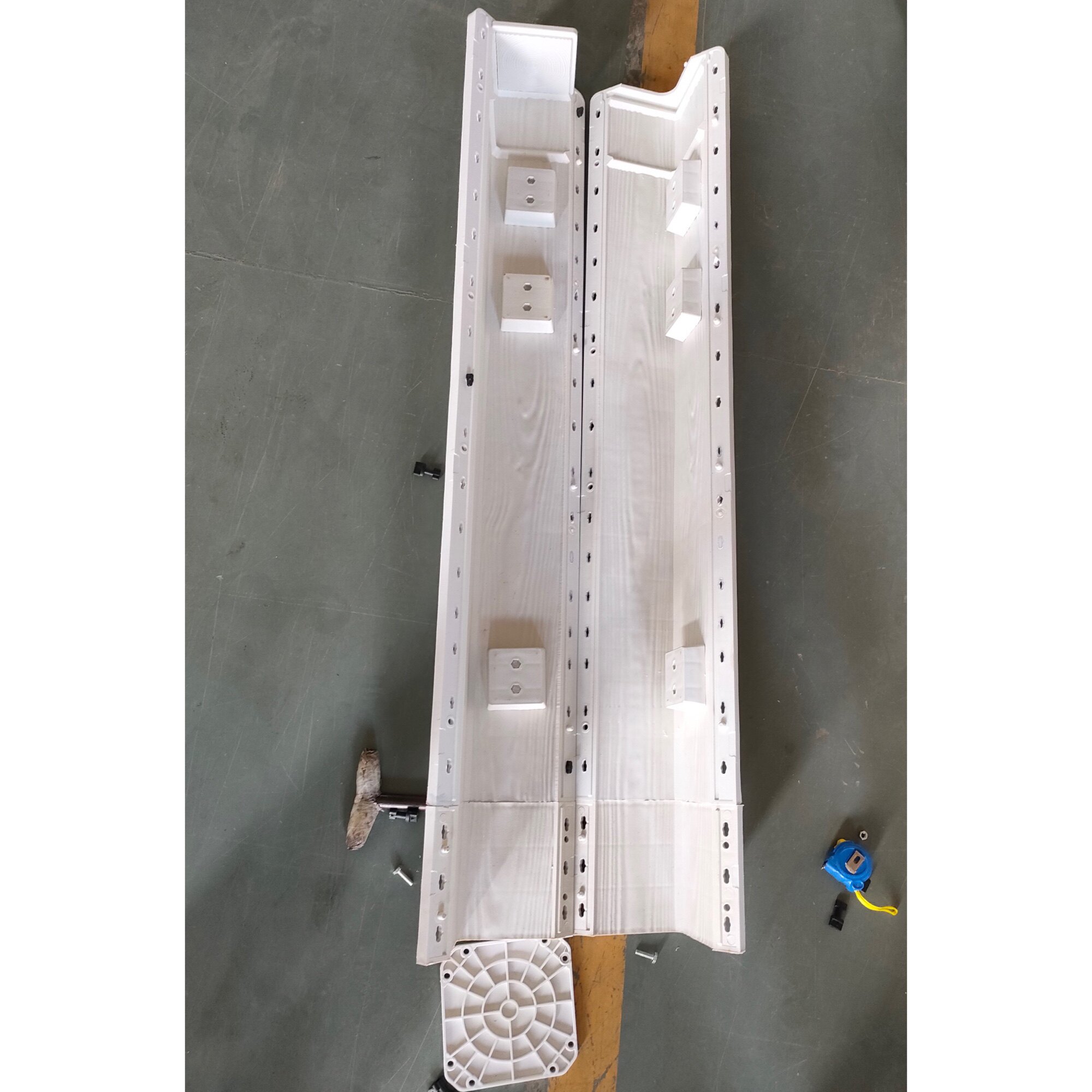 仿木栏杆立柱模具 仿木纹串铁链立柱模具 塑料专用方形立柱建筑模