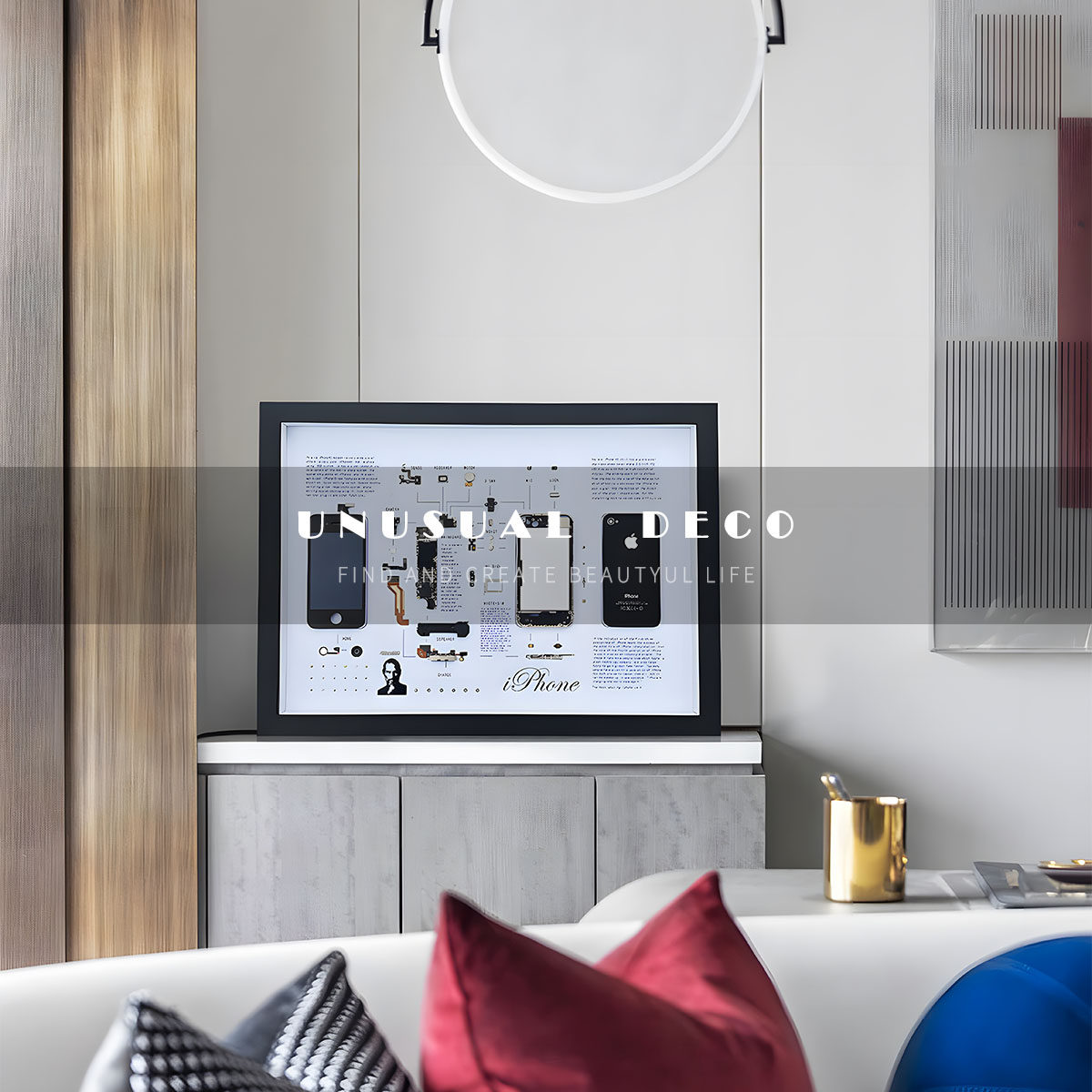 unusual deco手机拆解拆机装饰画零件裱画生日礼物收藏装饰品摆件