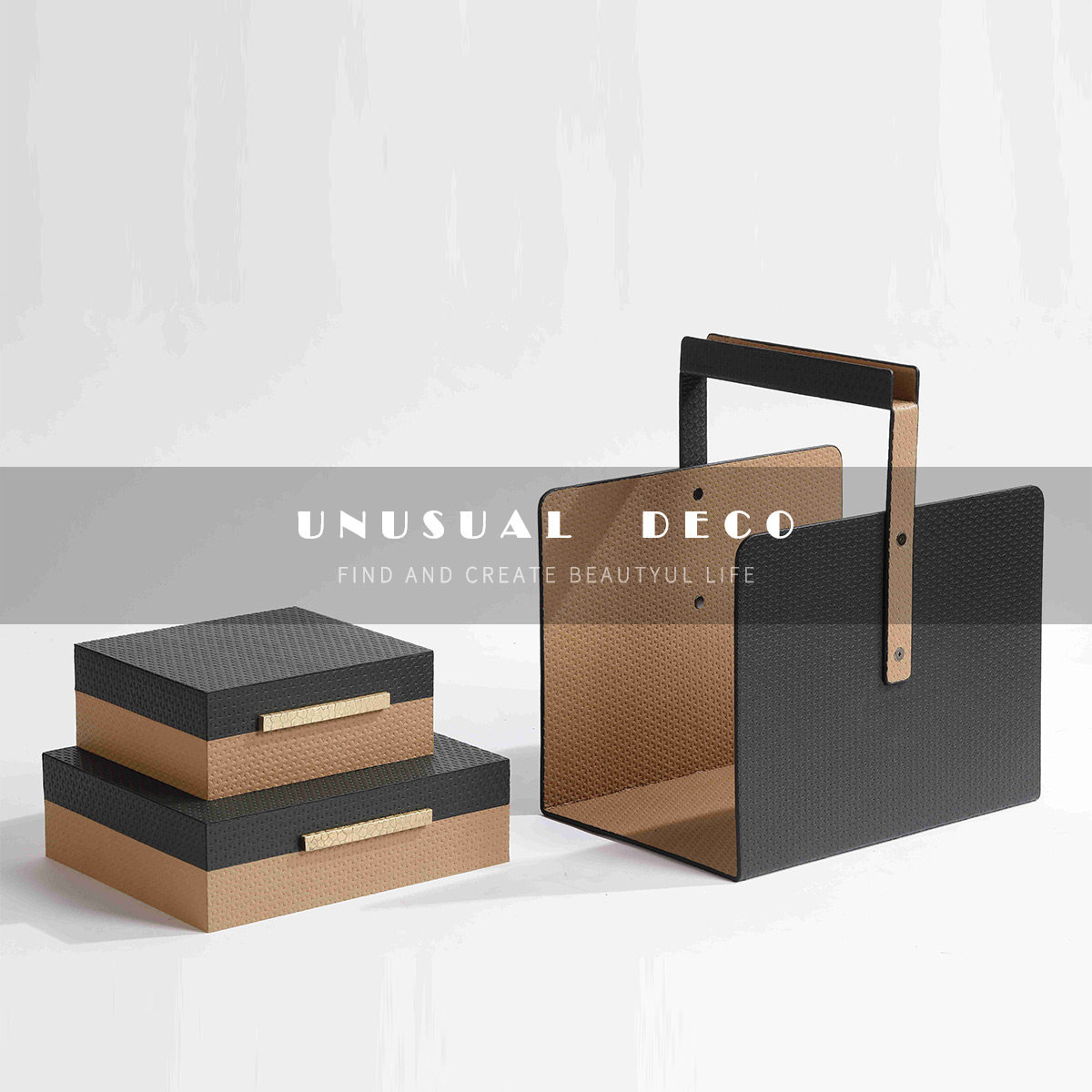 UNUSUALDECO皮质木质饰品摆件