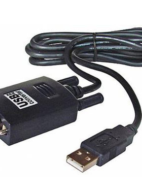黑色USB转串口线9针转RS232双芯片PL2303工业级USB转DB9公头COM口
