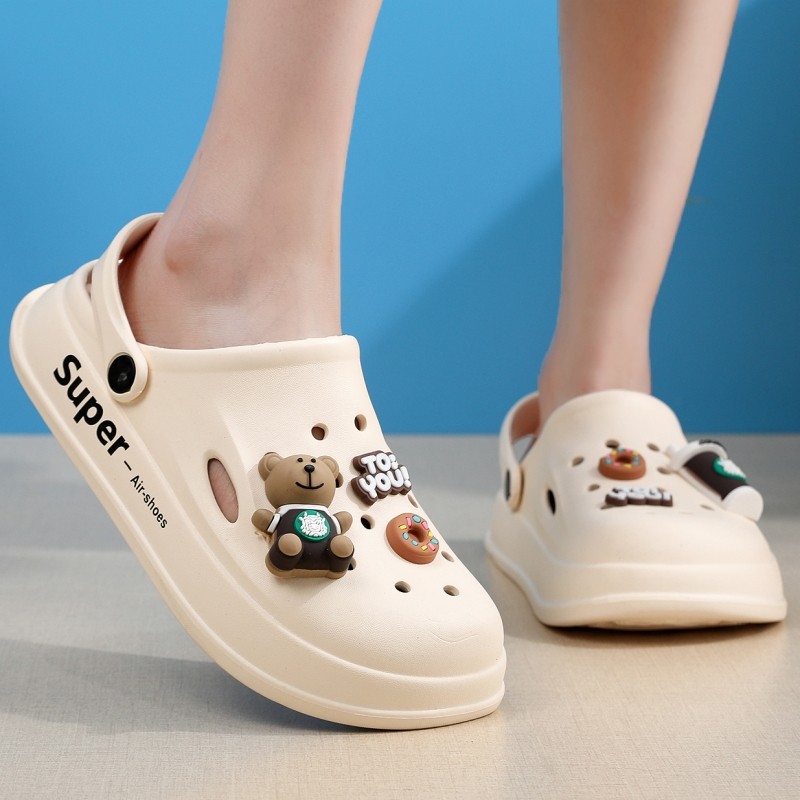 洞洞鞋女2024新款外穿厚底踩屎感夏季网红包头拖防滑情侣沙滩凉鞋,女鞋,洞洞鞋,淘宝优惠券,粉丝福利购,淘宝优惠卷