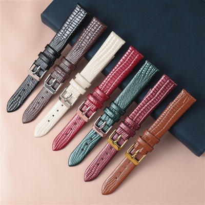 亮皮蜥蜴纹真皮表带女款